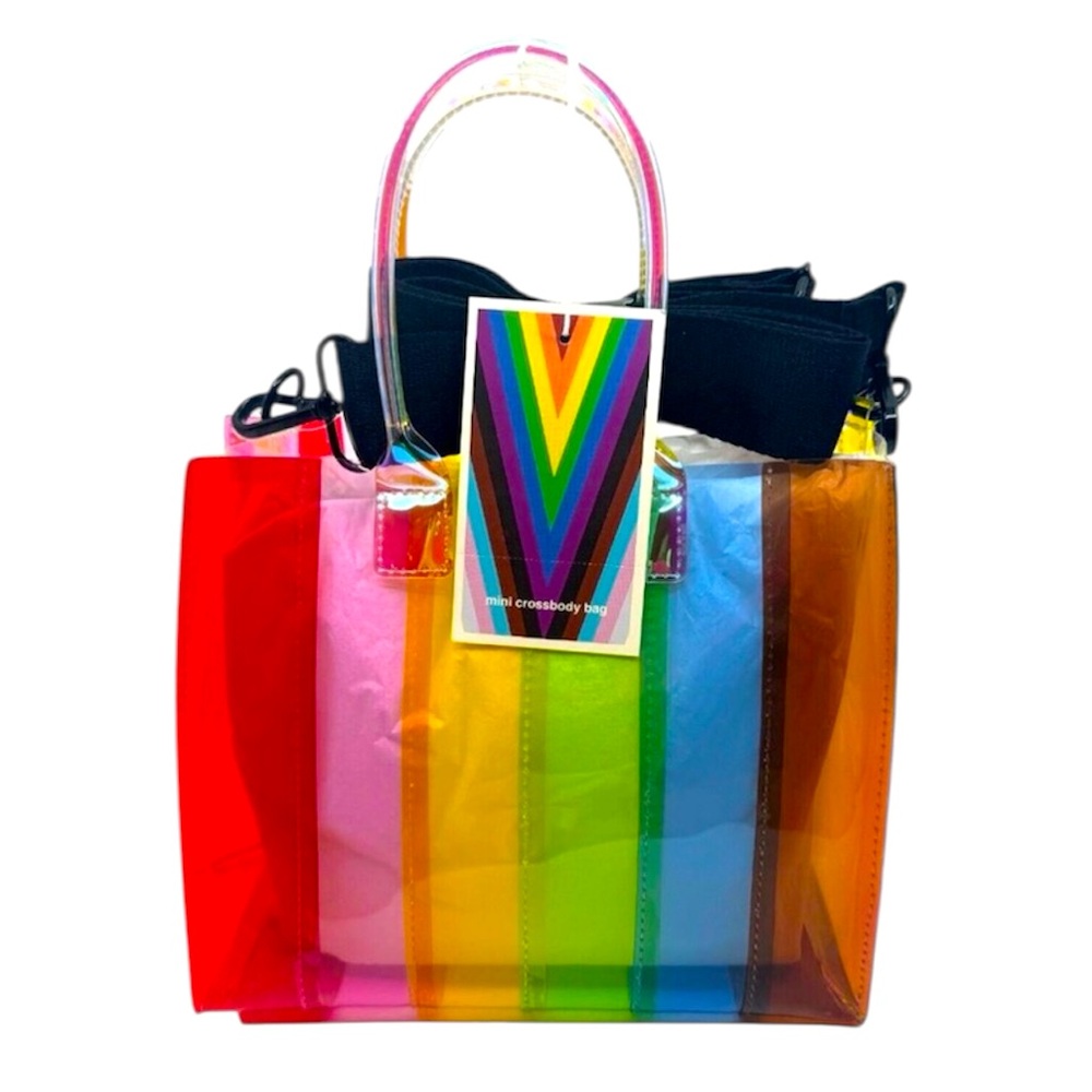 Rainbow Pride LGBTQIA Transparent Mini Crossbody Bag - NWT - Picture 4 of 9